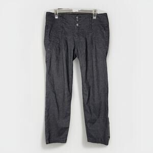 Prana Lizbeth Pant 10 Hemp Blend Womens Chambray Blue Gray Gorpcore Retro Pleat
